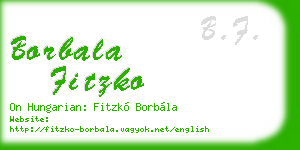 borbala fitzko business card
