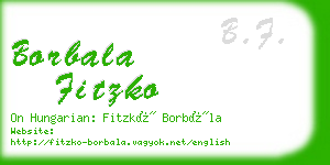 borbala fitzko business card